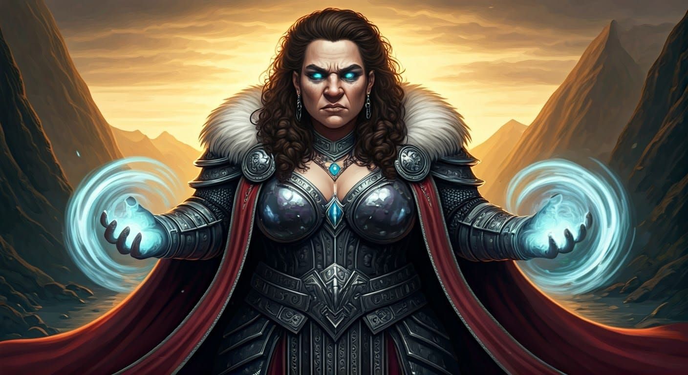 Imposing Dwarf Cleric Channels Divine Power