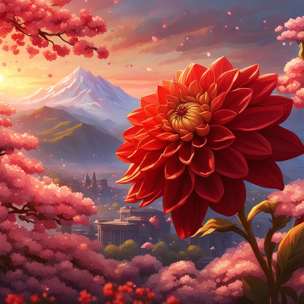 Pompon Dahlia flower