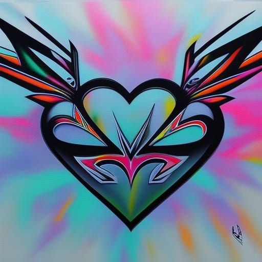 Graffiti Splash Art with Melting Textures