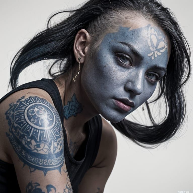 Latina Beauty with Heterochromia: Hyperrealistic Portrait