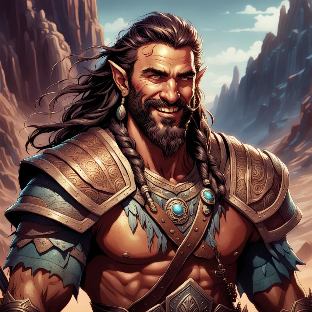 Desert elf barbarian III