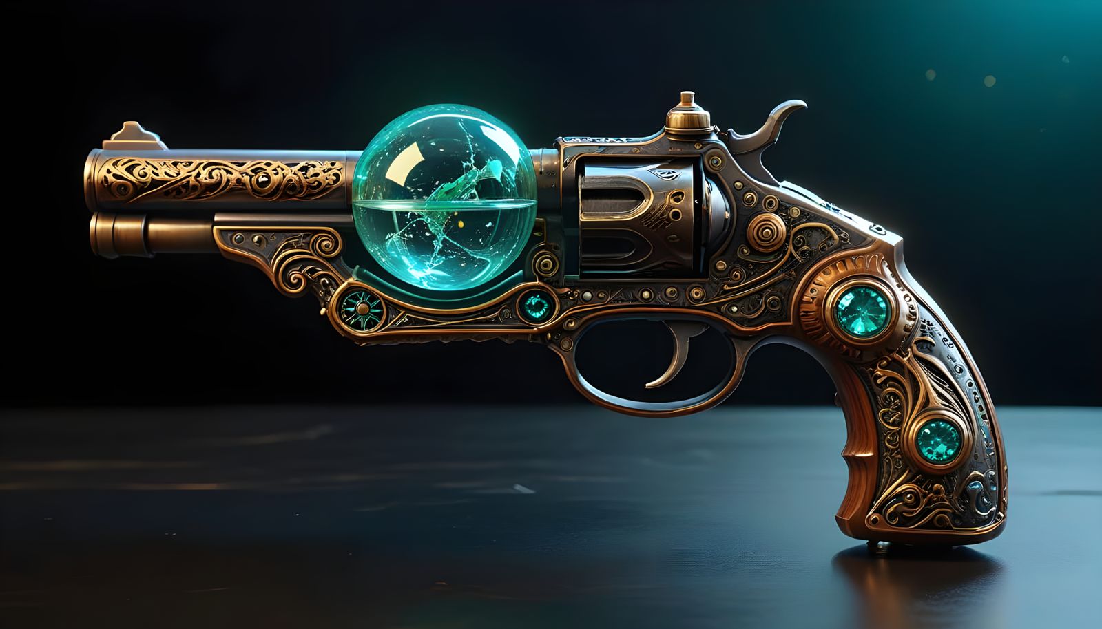Steampunk Musket in Dark Fantasy Style