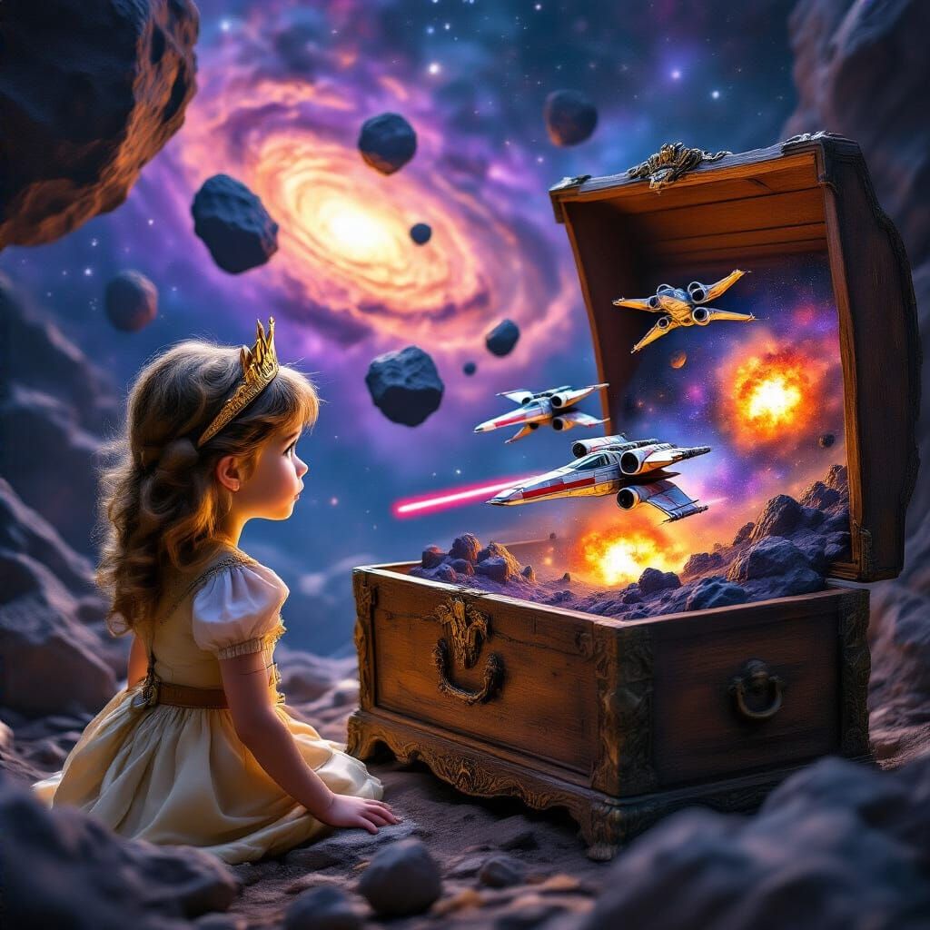 Princess Leia and the Galaxy in a Toy Chest
