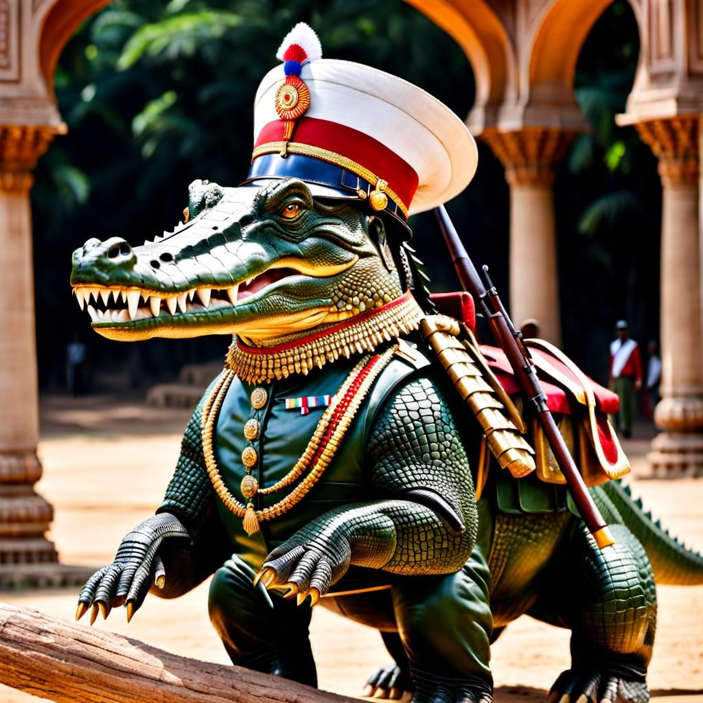Croco Grock indian war crocodile