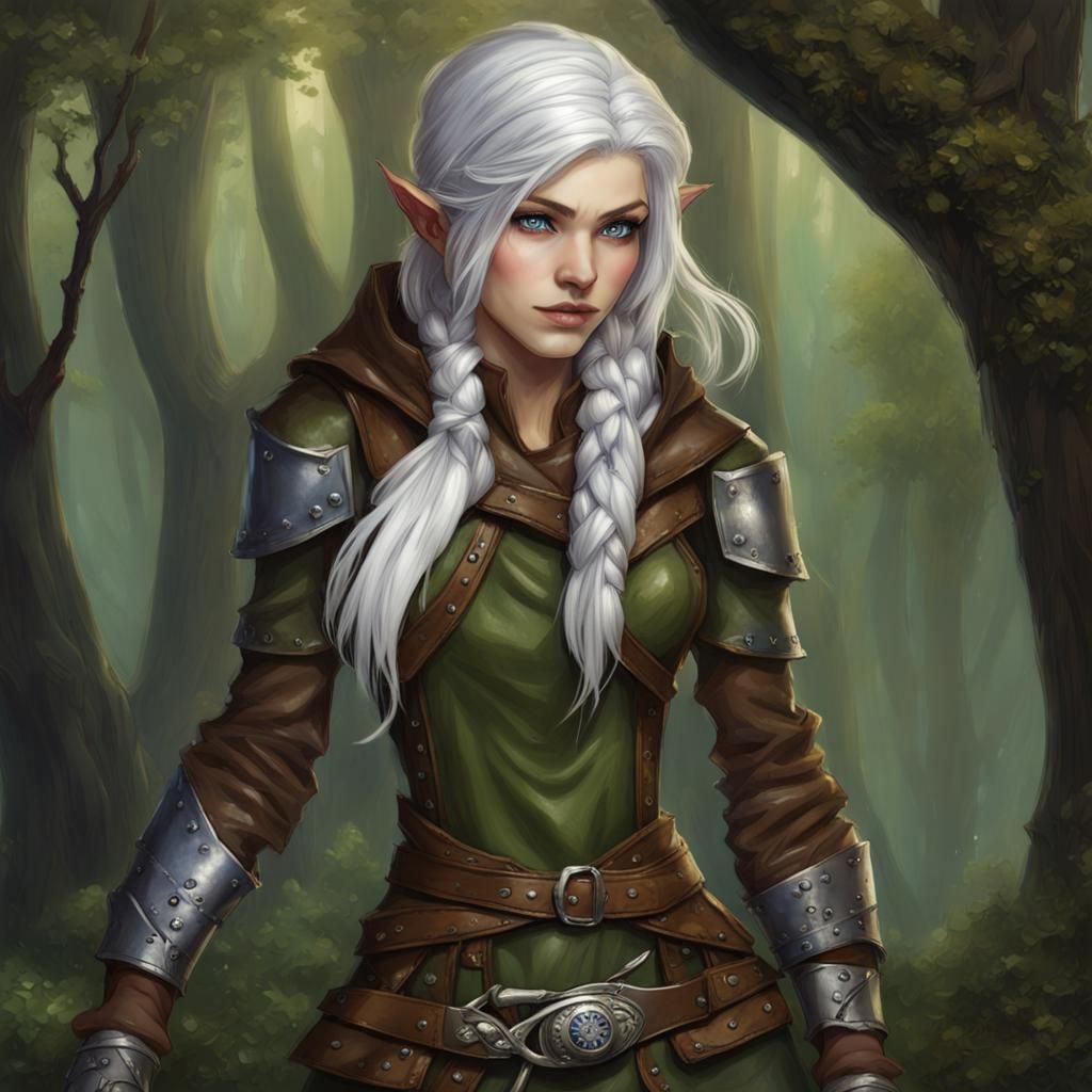 Young Elf Rogue in Forest Green Cloak