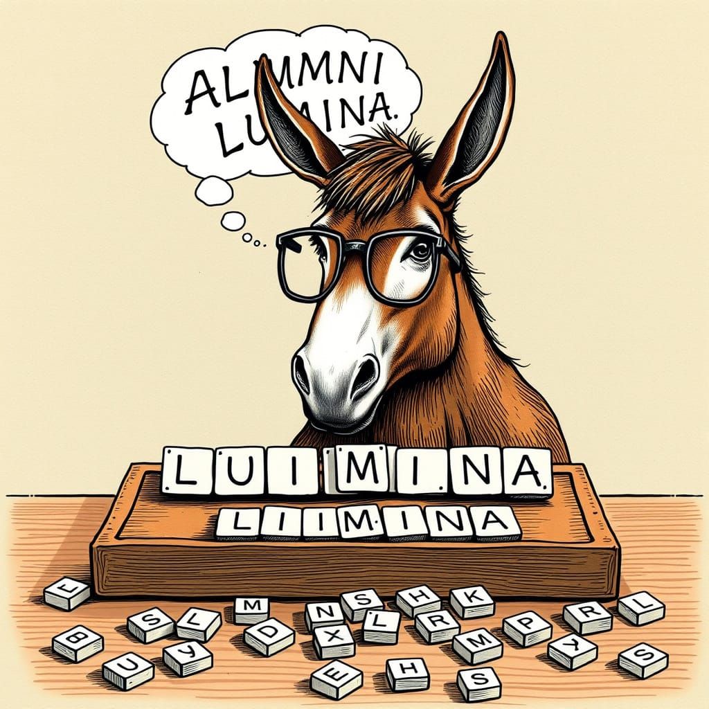 Intelligent Mule Solves Scrabble Puzzles in Whimsical Storyb...