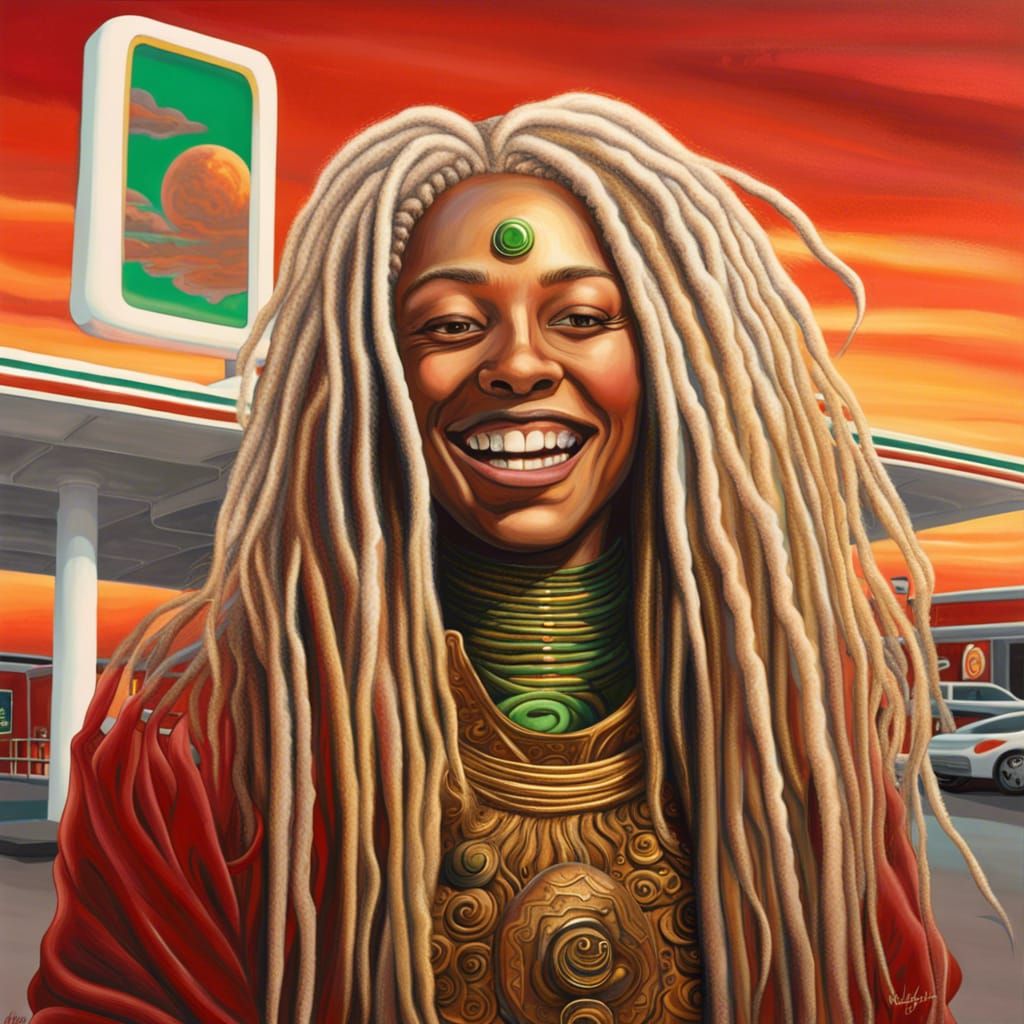 Gas Station on Mars: Black Light Art