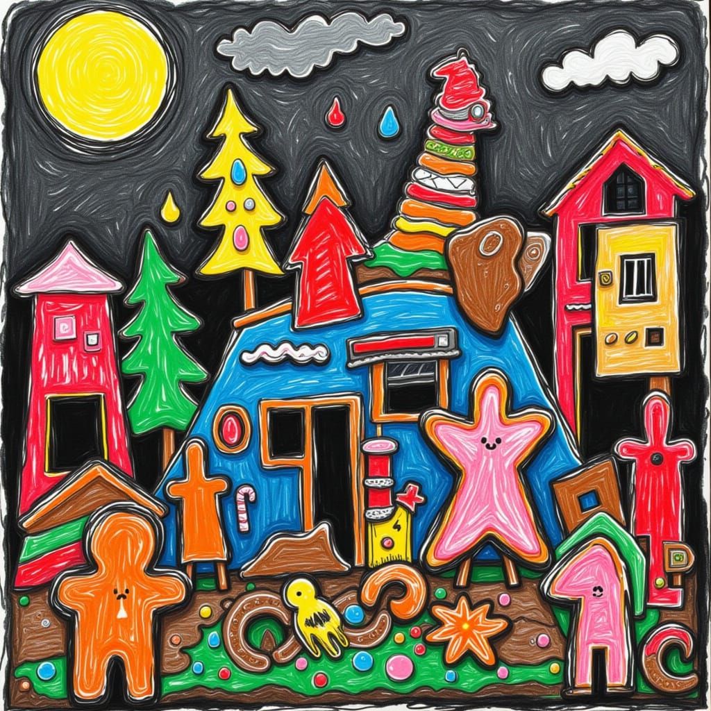 Festive Cryogenic Distortions: An AI-Generated Image