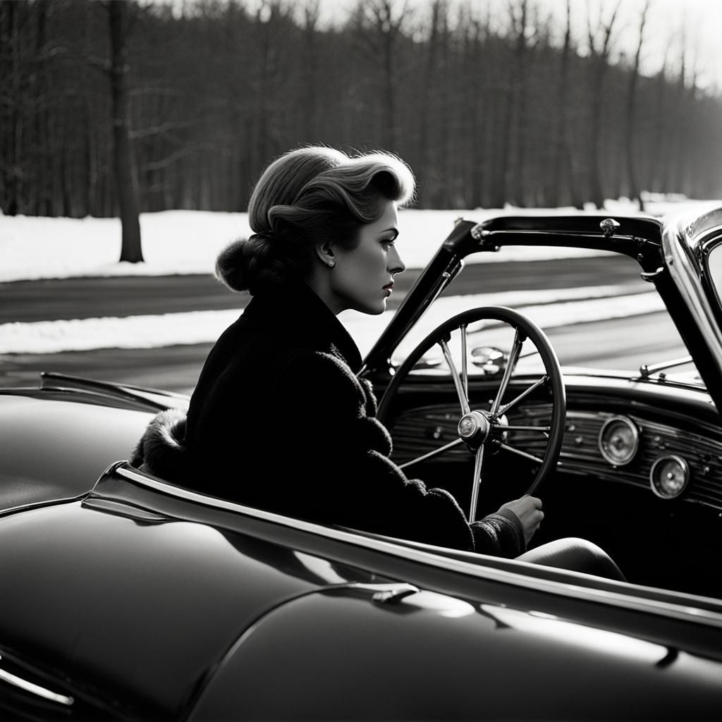 Vintage Car Portrait in Vivian Maier Style