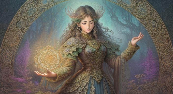 Intricate Mandala Line Art in Earth Tones