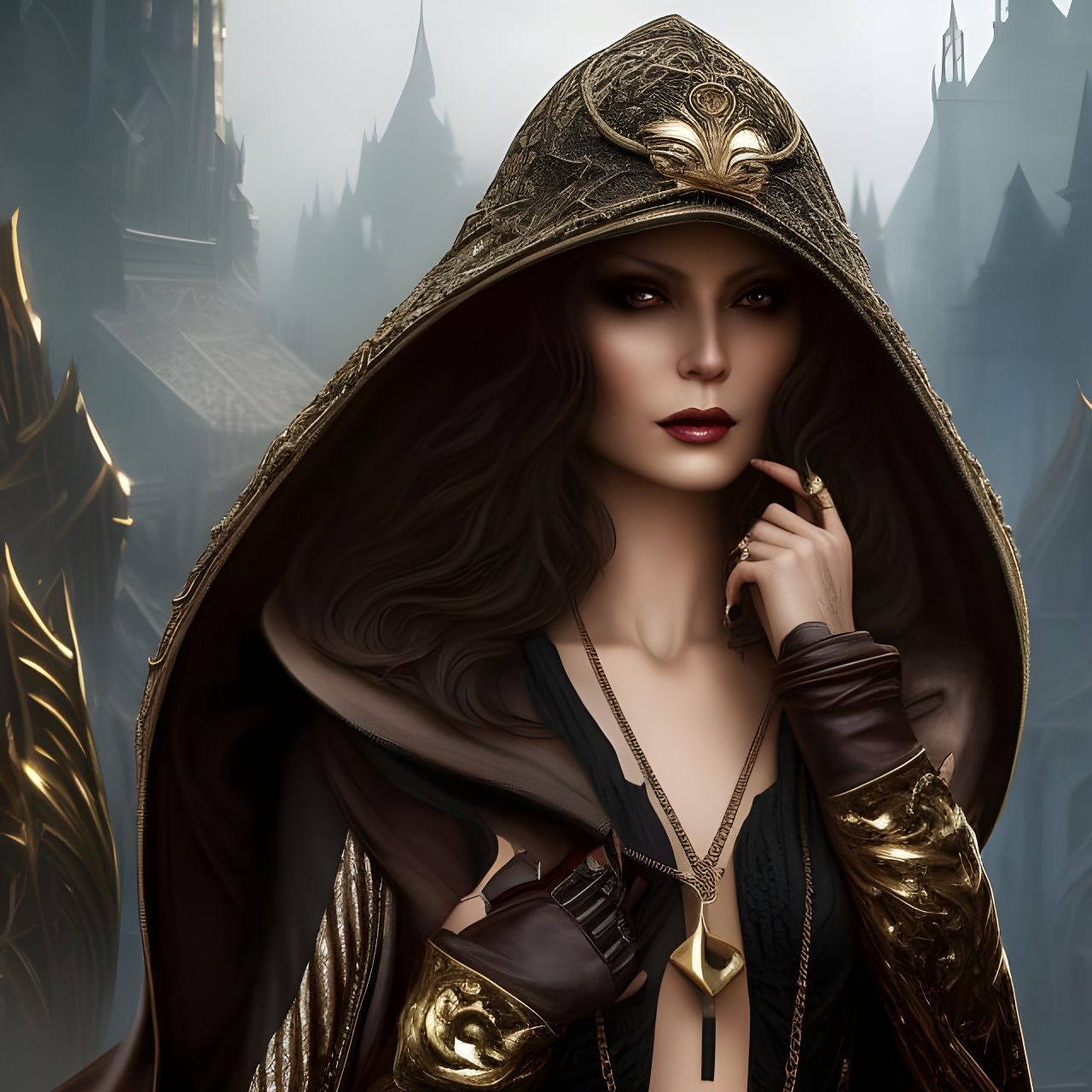 Mysterious Hooded Thief: Hyperdetailed Digital Art