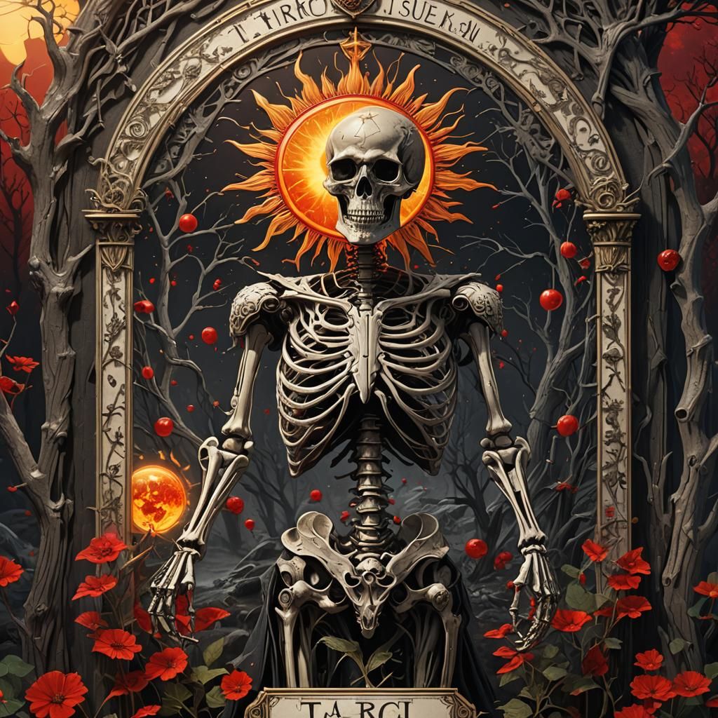 Dark Fantasy Tarot Card: The Sun