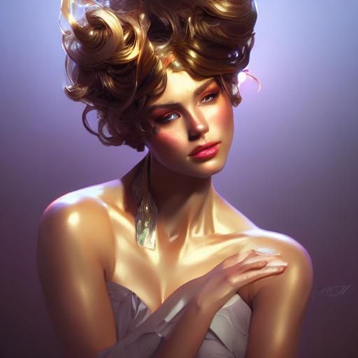 Glamour Queen Portrait in Dynamic Lighting