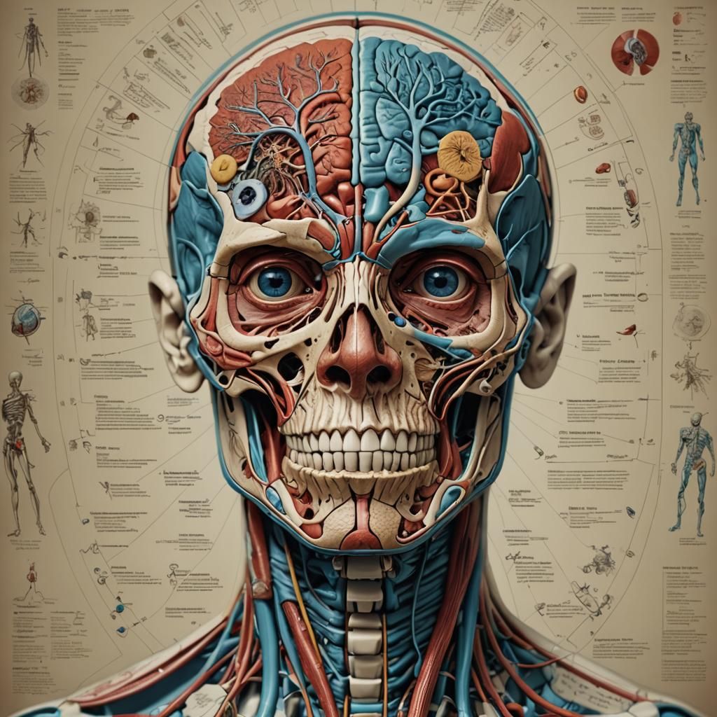 Detailed Human Anatomy Infographic