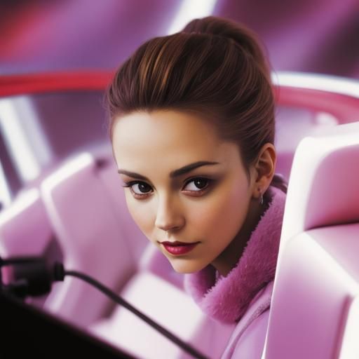 Whimsical Retropunk Person in Golden-Age Style