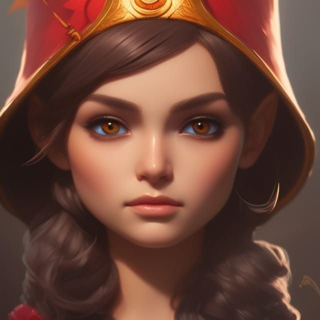 Cute Gnome Portrait in Detailed Fantasy Style