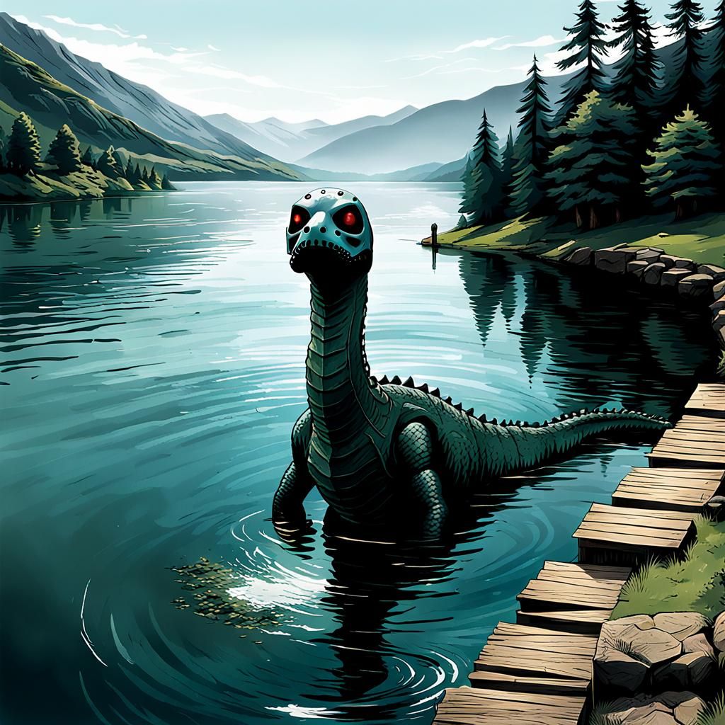 Loch Ness Monster Wears Jason Voorhees Mask