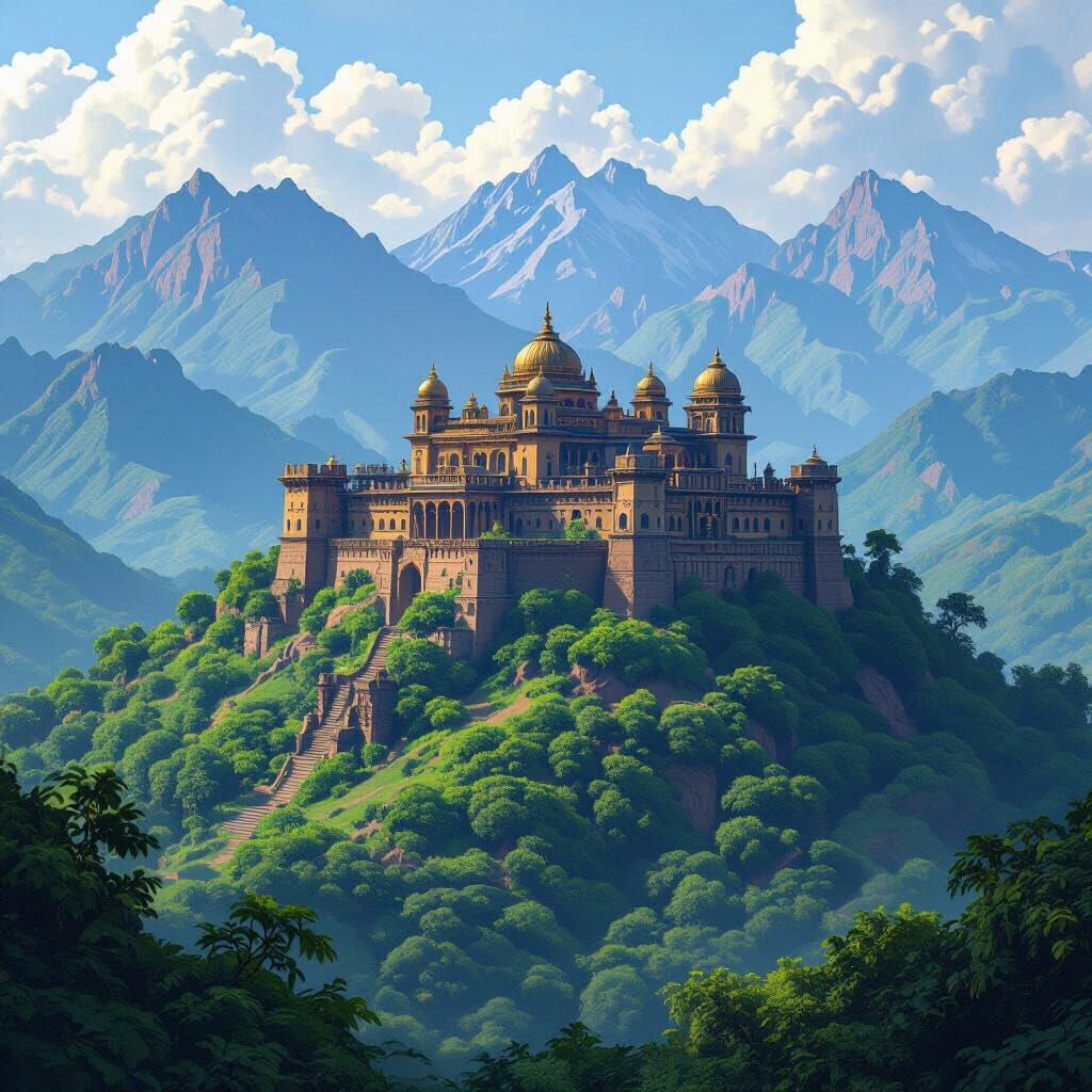 Penukonda Fort: A Fantastical Matte Painting in 8K