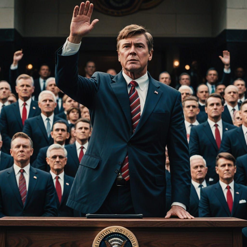 US President MrBeast Delivers Inaugural Speech with a Cinema...