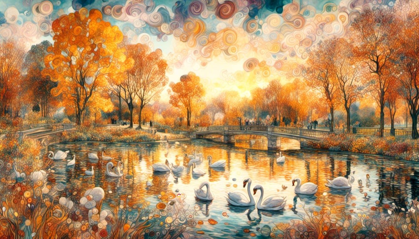 <lora:GustavKlimt1XL:1.0> Hyde Park in autumn 9