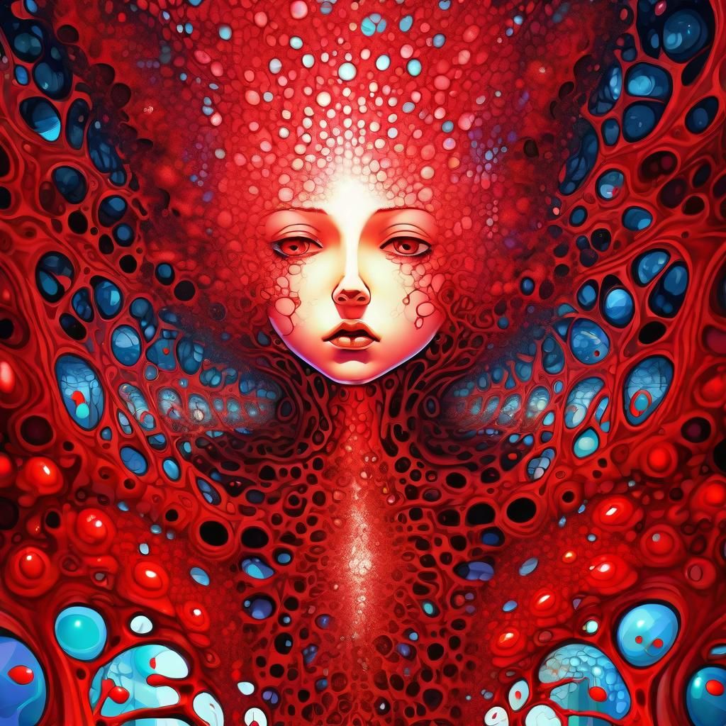 Polychromatic Fractal Fantasy in Hyperdetailed Digital Paint...