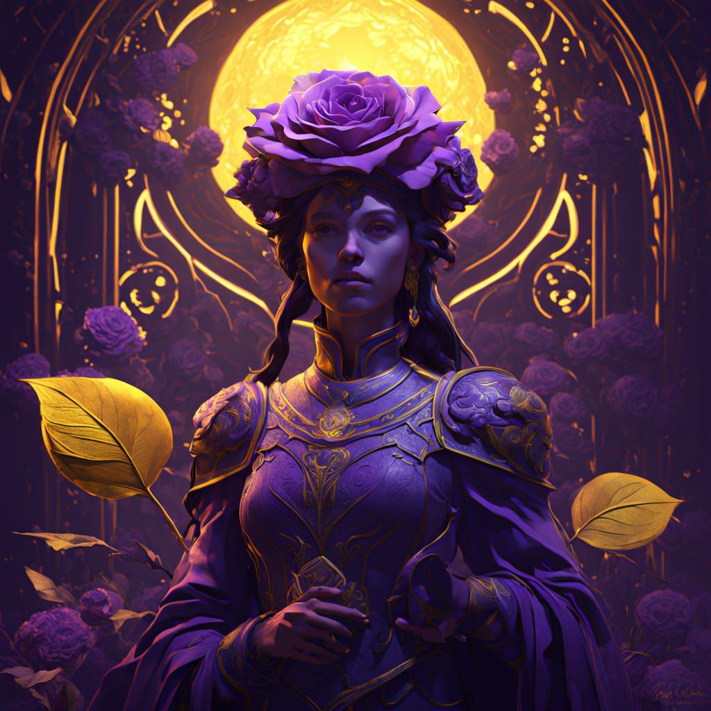 Rose Blooms on Asteroid in Surrealist Style