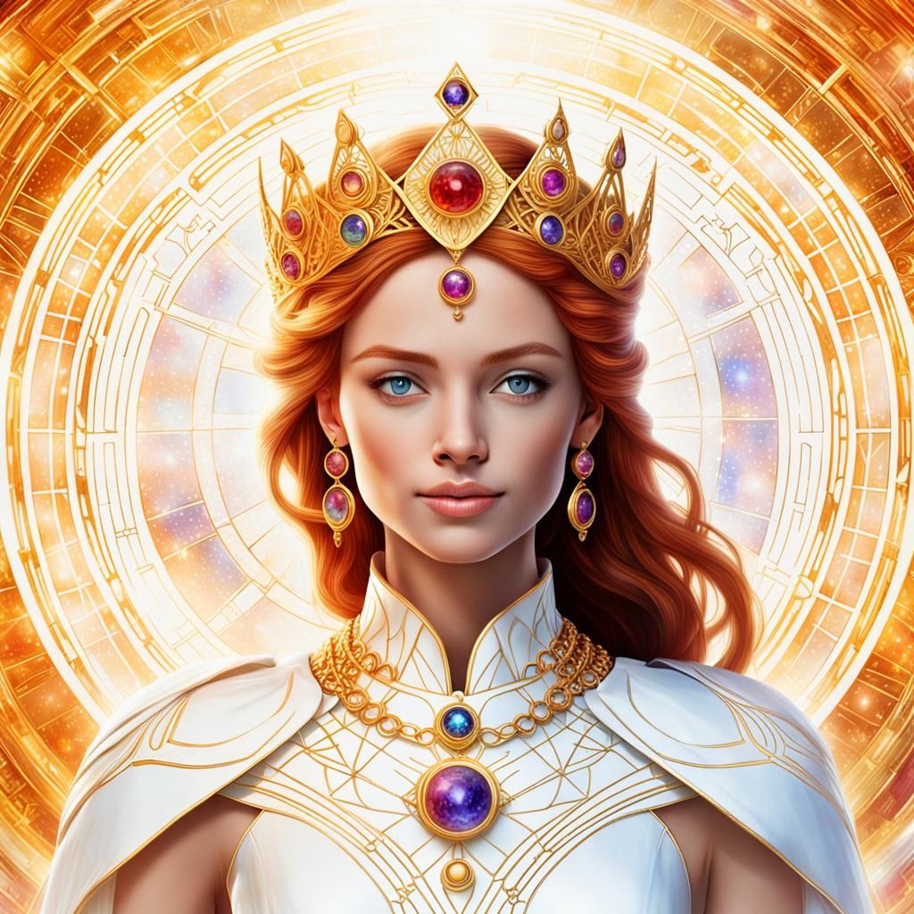 Golden Age Lyran Princess in Radiant Auric Aura