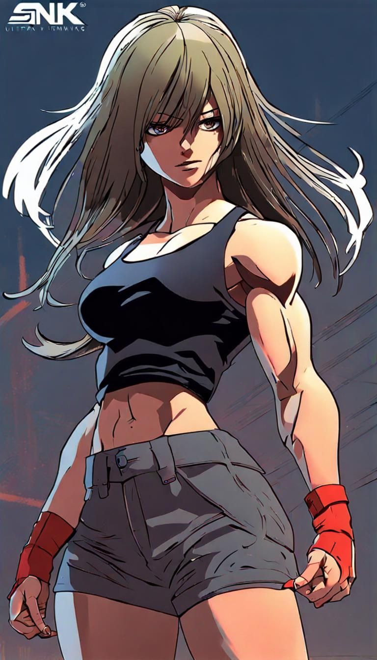 Anime Style Muscle Woman in SNK Style