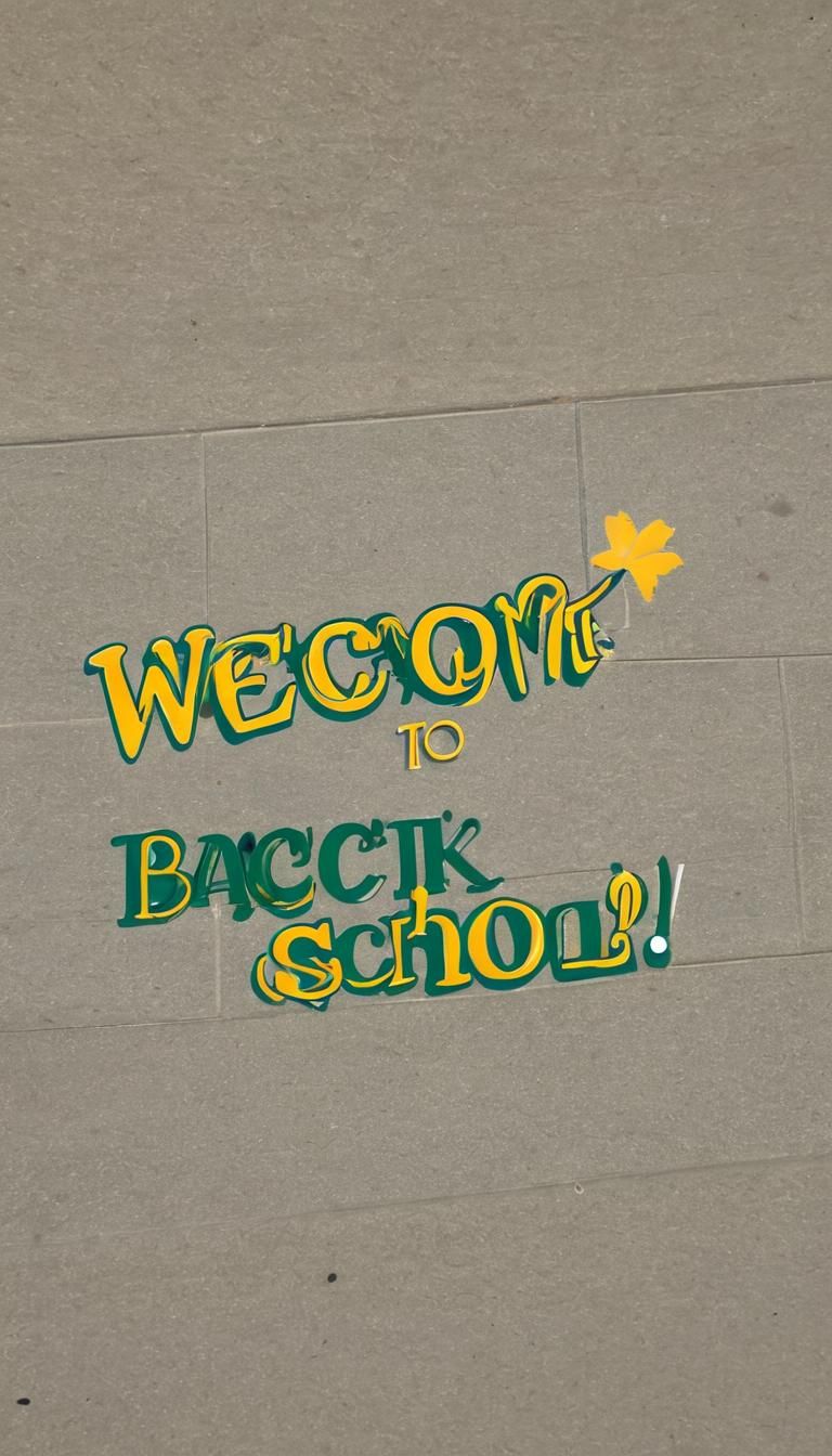 Welcome Back to School Banner with Cheerful Students