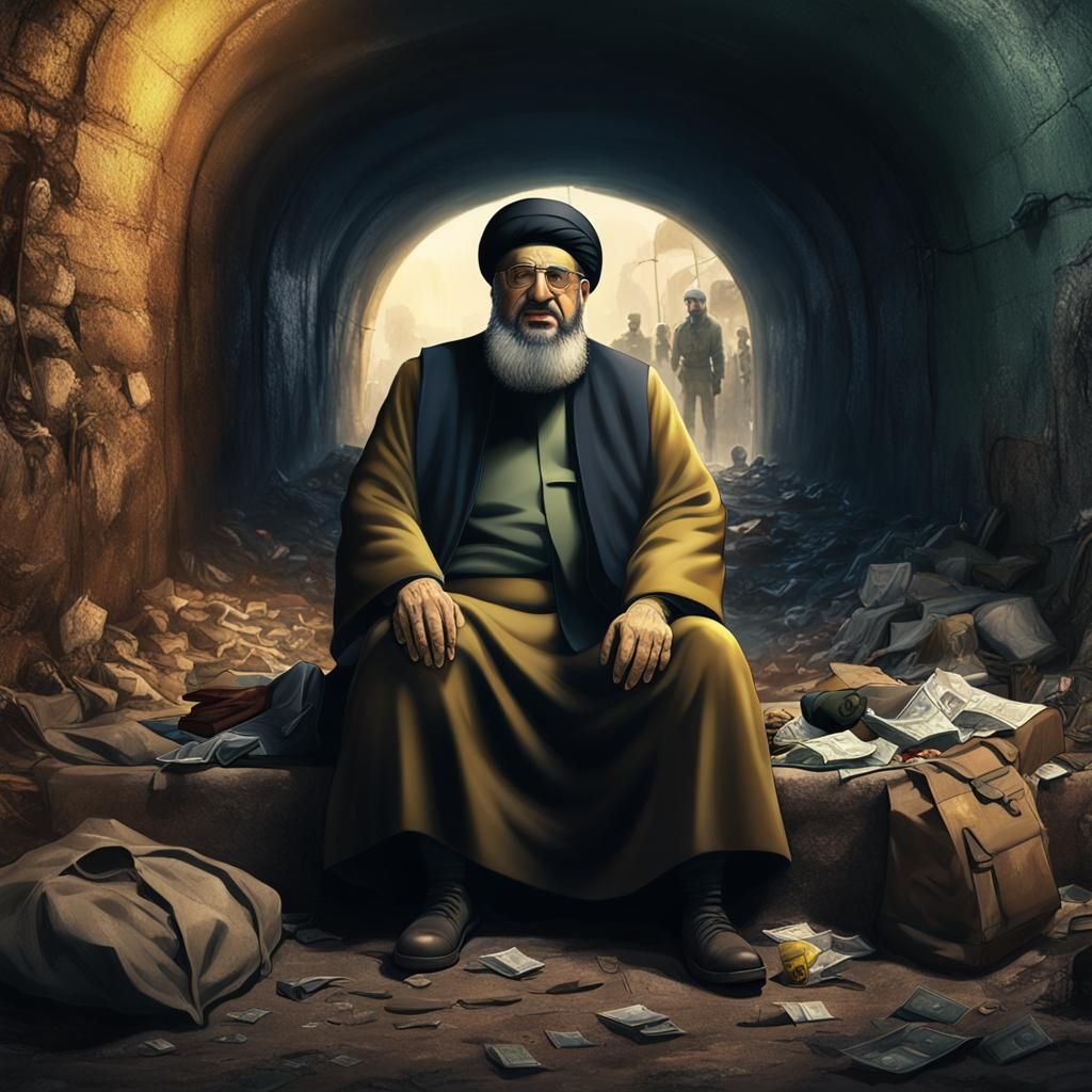 Nasrallah as Beggar in Tunnel: Detailed Matte Painting