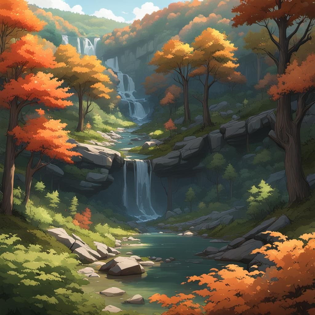 Anime-Style Ozark Foliage in 3D