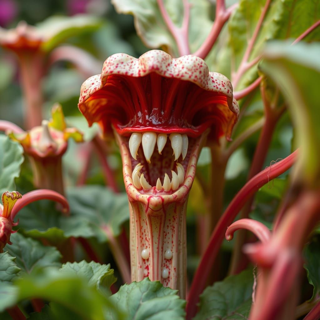 Nightmare Garden: Carnivorous Rhubarb in Macro