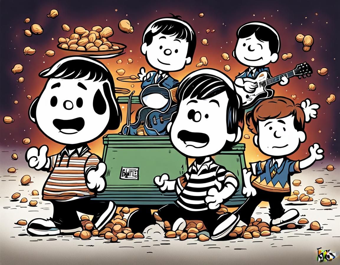 The Beatles as a Peanuts character Mark Brooks and Dan Mumfo...