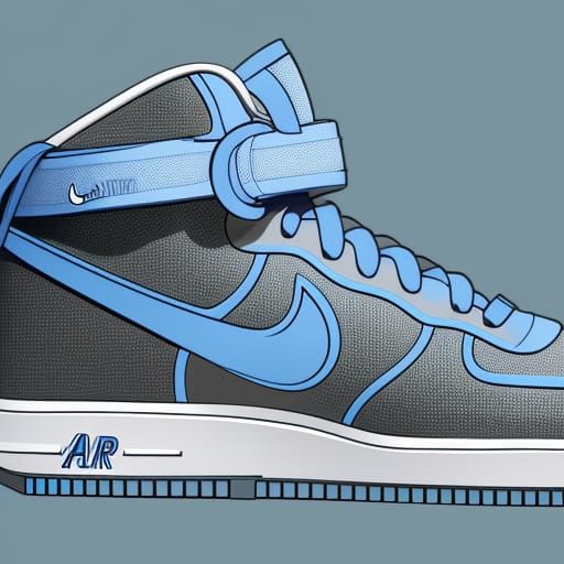 Detailed Matte Painting of a Nike Airforce 1
