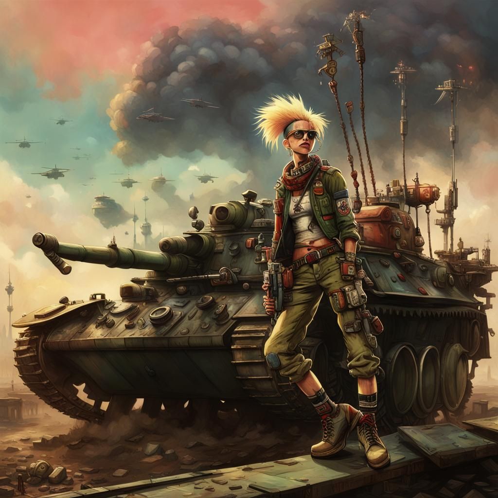 Tank Girl Digital Matte Painting