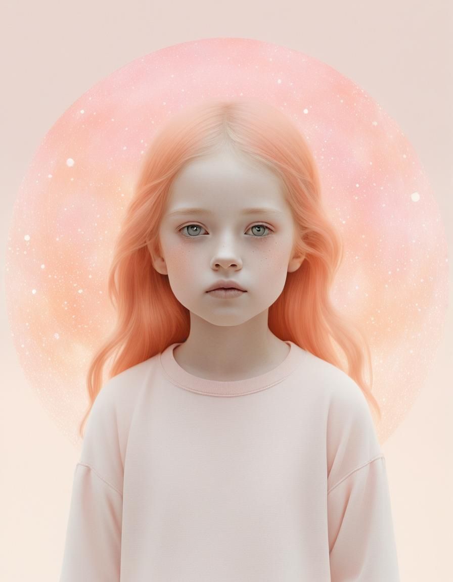 Ethereal Portrait of a Girl in Cosmic Art Style