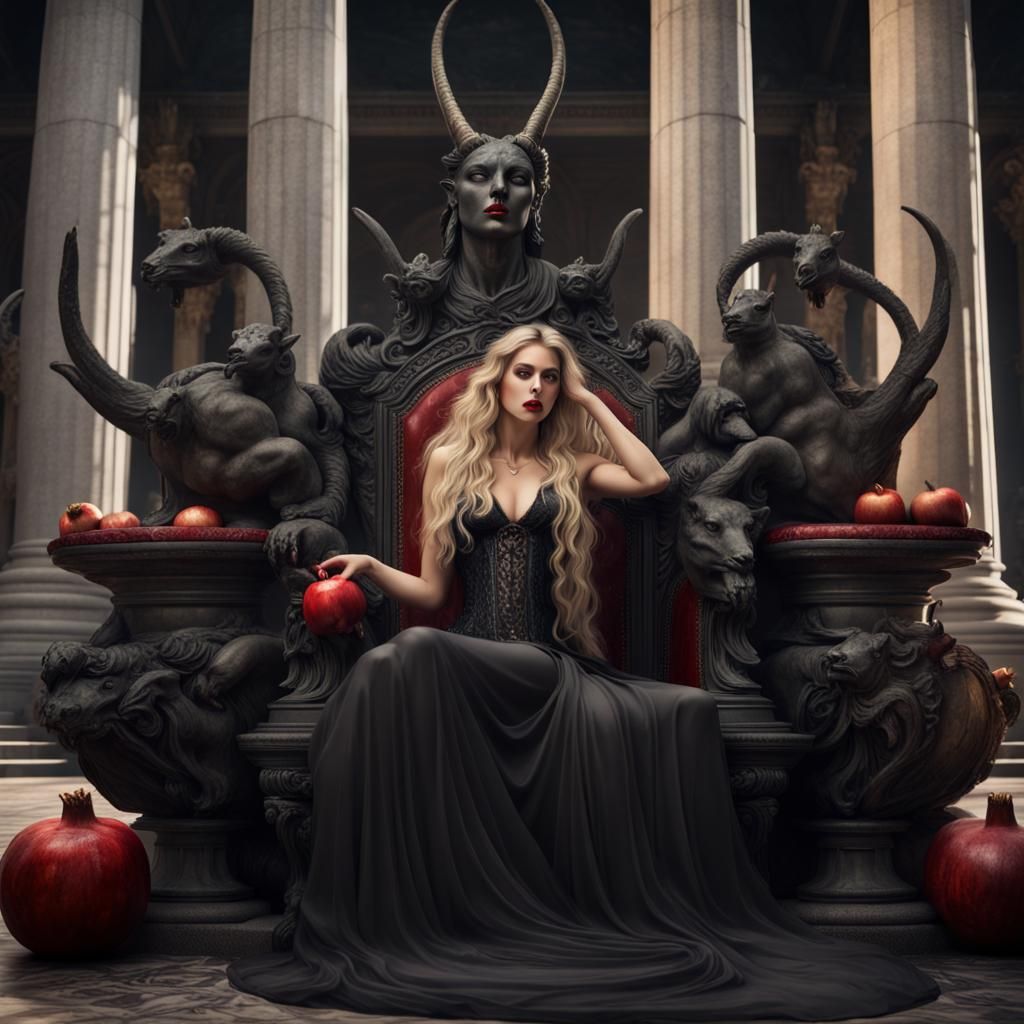 Goddess of the Underworld with Pomegranate