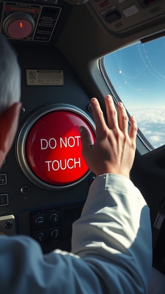 Father Dougal at the Controls of a Vintage Airplane