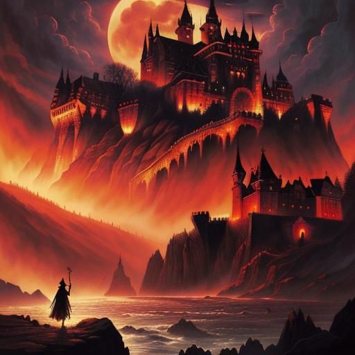 Dracula's Castle: A Horror Illustration
