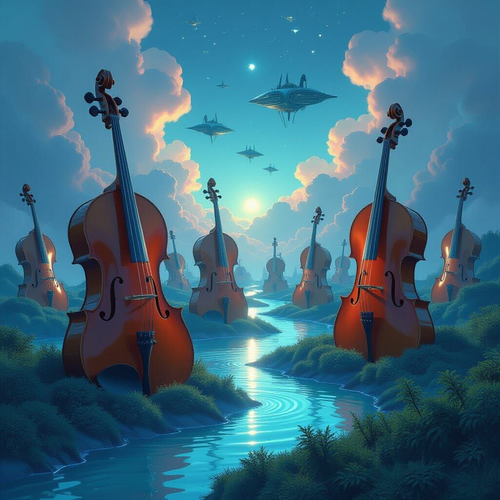 Surreal Bioluminescent Instruments Grow from Rhythmic Ground