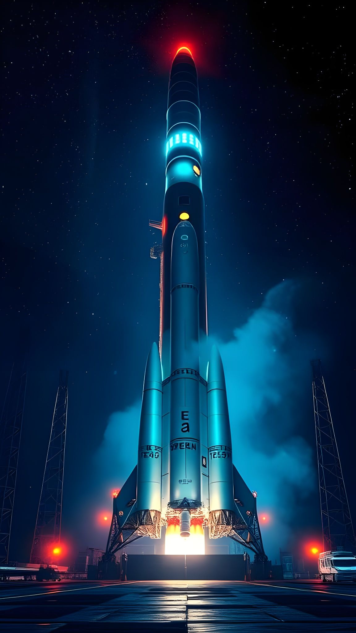 ESA Rocket on its firing pad