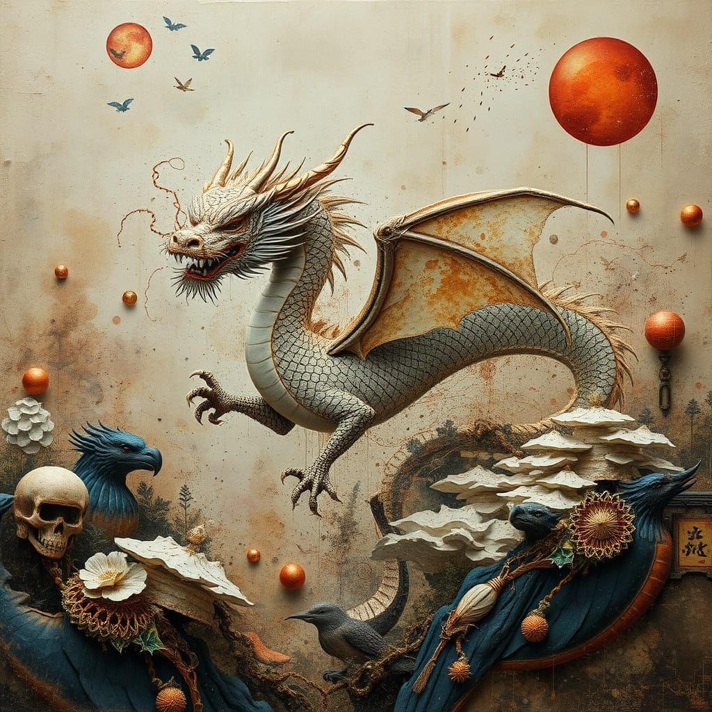 Surrealist Dragon in Harmony