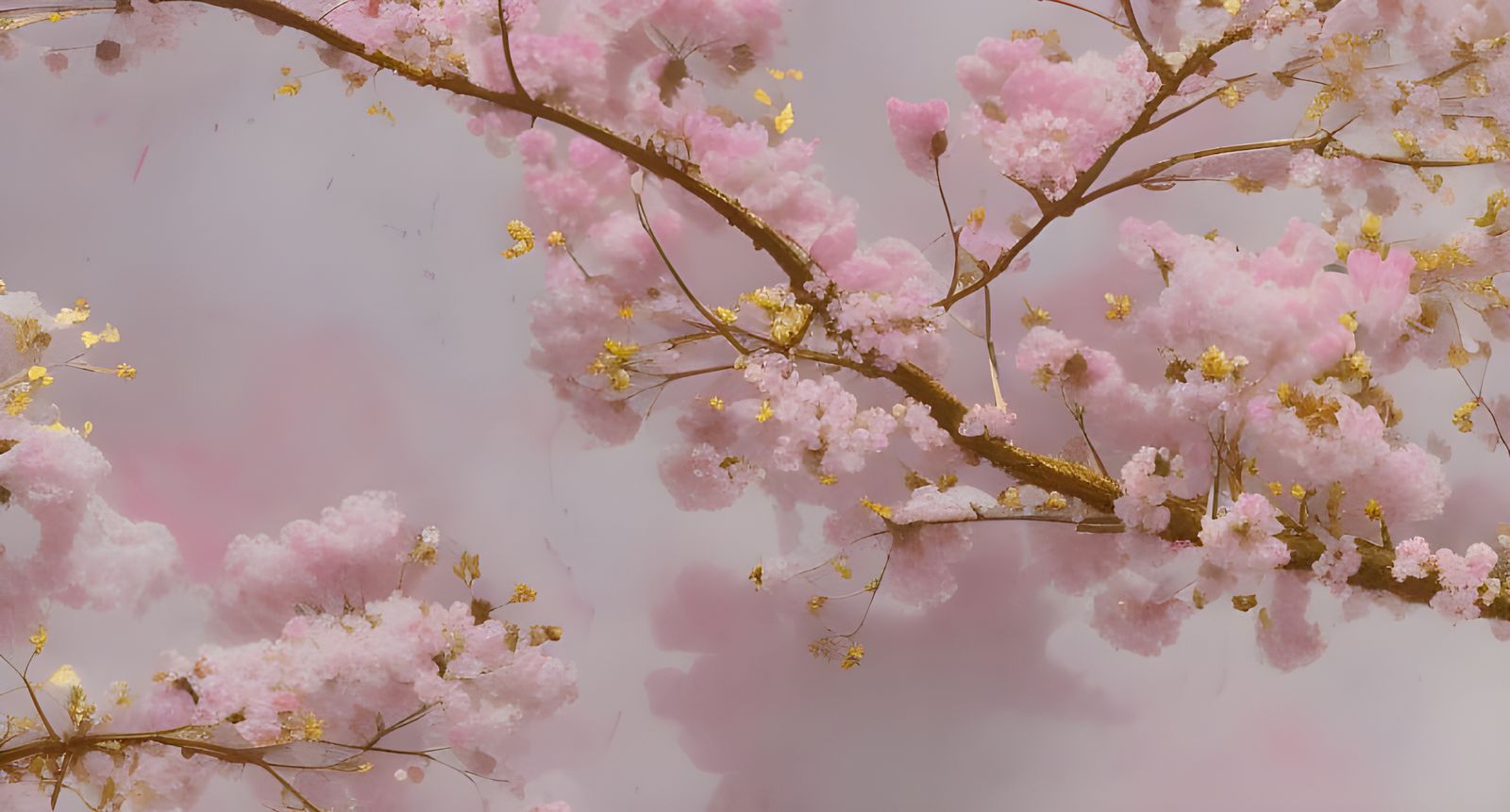 Sakura Blossoms Nature Pattern in Digital Art