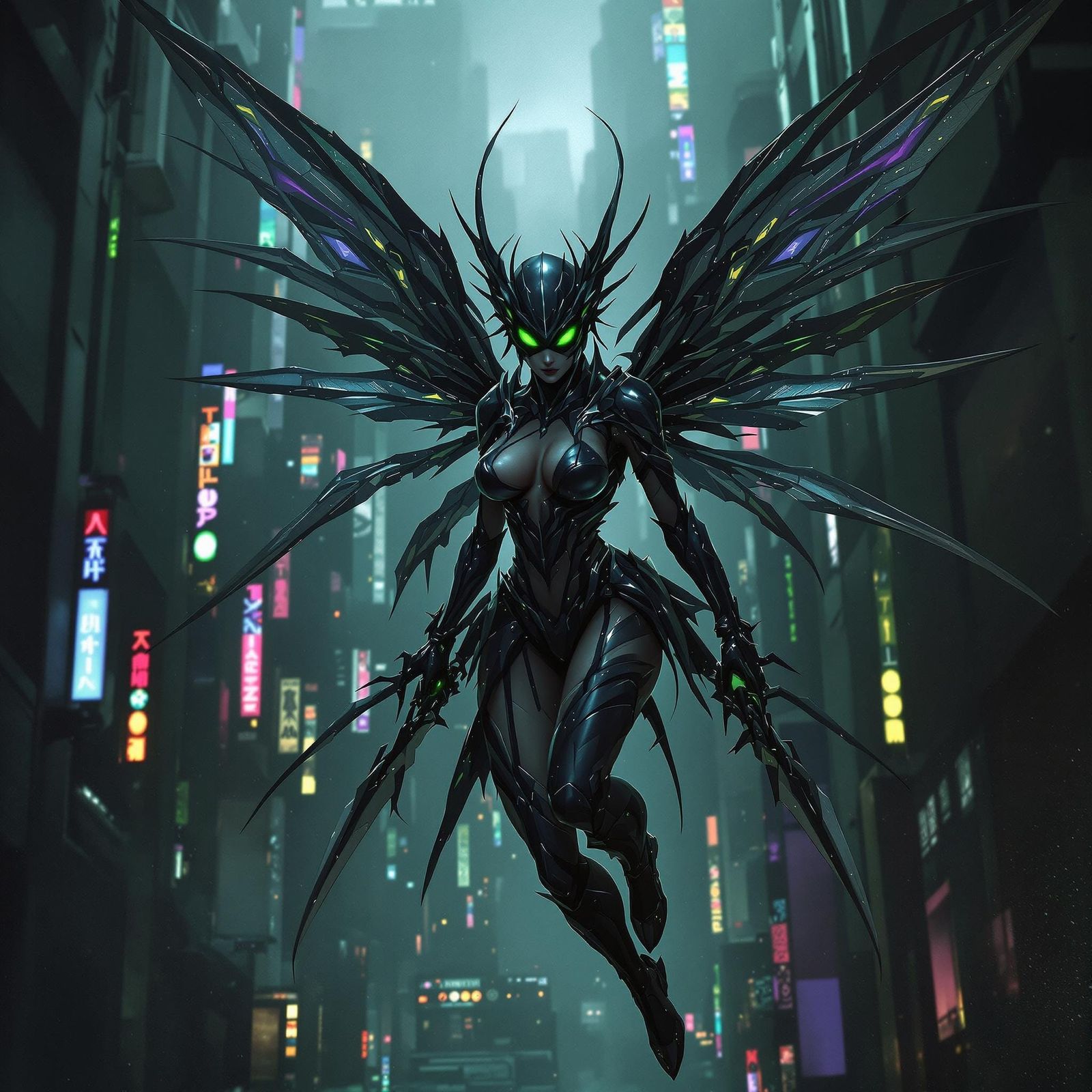 Deadly Assassin Fairy in Dark Gritty Urban Setting