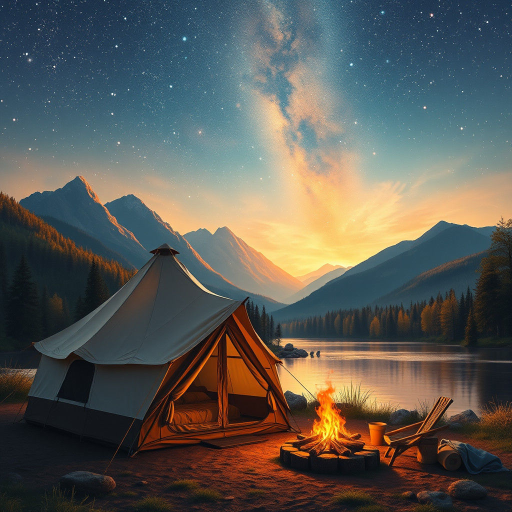 Luxury Riverside Camping Under the Stars