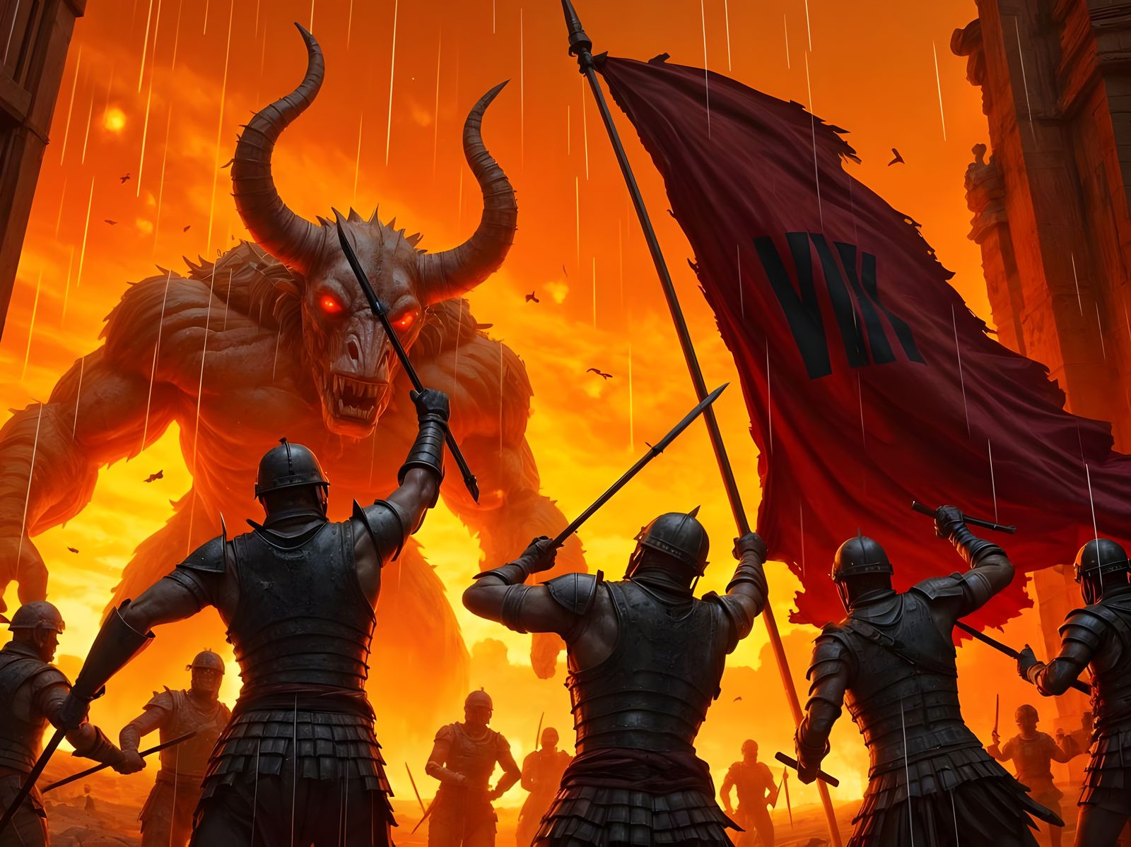 Roman Legionaries Battle Alien Horror in Crete