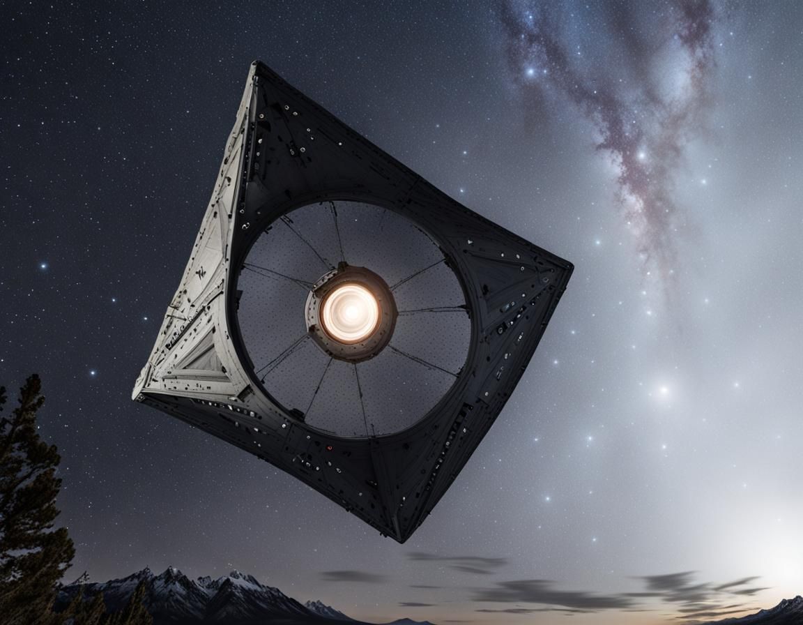 Triangular UFO Over Utah Night Sky