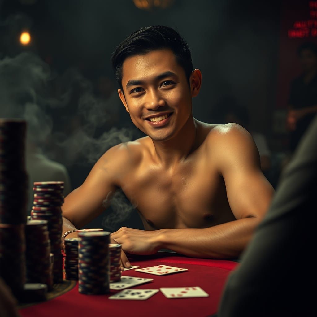 Filipino Man Takes a Desperate Gamble in a Smoky Poker Room