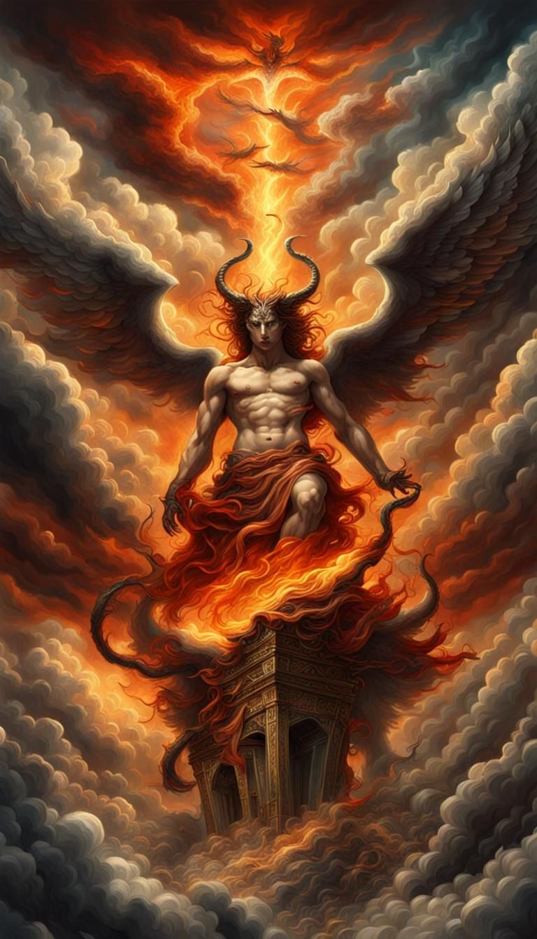 Angels and Demons Clash in Ethereal Storm