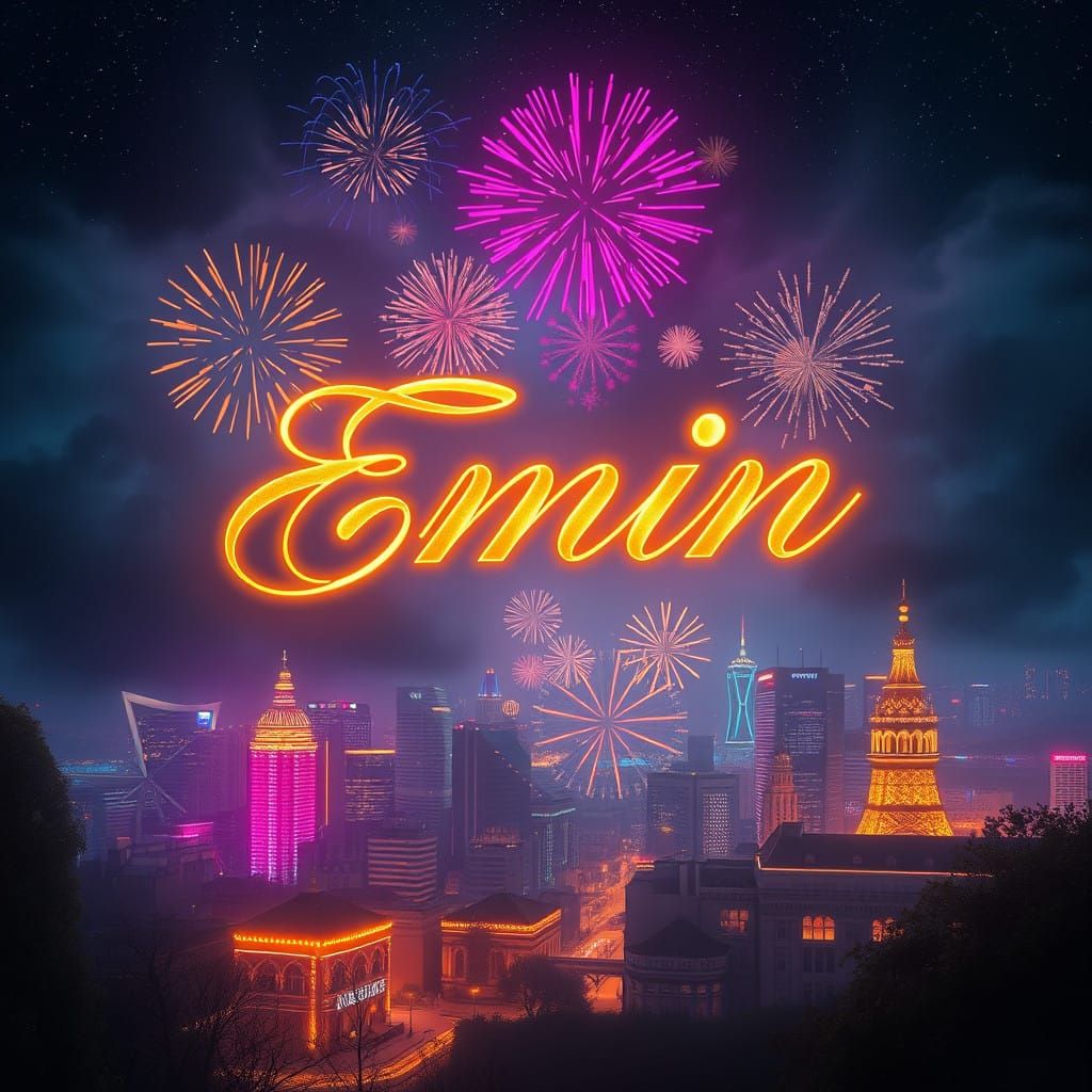 Mystical New Year's Eve Cityscape with Elegant Text